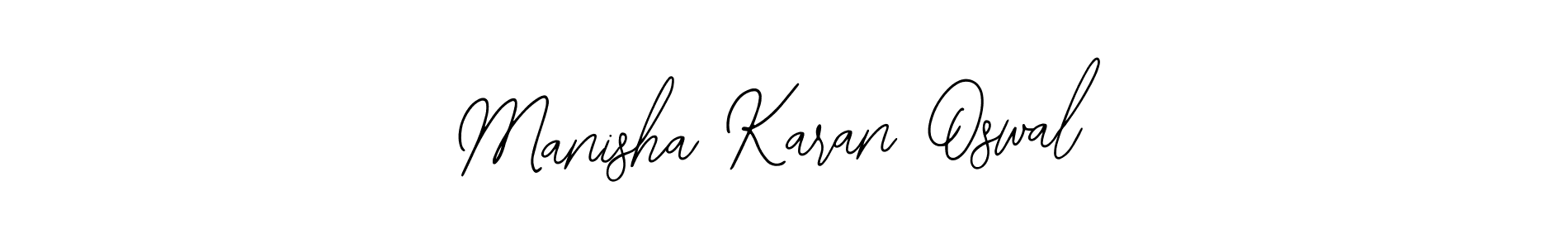 This is the best signature style for the Manisha Karan Oswal name. Also you like these signature font (Bearetta-2O07w). Mix name signature. Manisha Karan Oswal signature style 12 images and pictures png