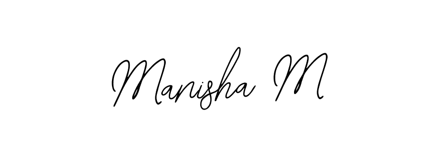 It looks lik you need a new signature style for name Manisha M. Design unique handwritten (Bearetta-2O07w) signature with our free signature maker in just a few clicks. Manisha M signature style 12 images and pictures png