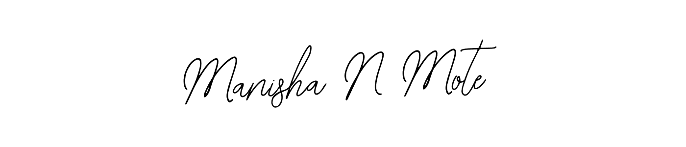 Also You can easily find your signature by using the search form. We will create Manisha N Mote name handwritten signature images for you free of cost using Bearetta-2O07w sign style. Manisha N Mote signature style 12 images and pictures png