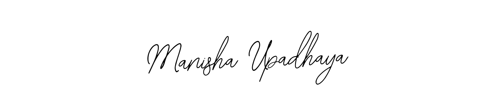 How to make Manisha Upadhaya name signature. Use Bearetta-2O07w style for creating short signs online. This is the latest handwritten sign. Manisha Upadhaya signature style 12 images and pictures png