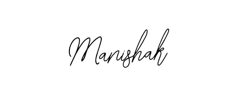 How to make Manishak signature? Bearetta-2O07w is a professional autograph style. Create handwritten signature for Manishak name. Manishak signature style 12 images and pictures png