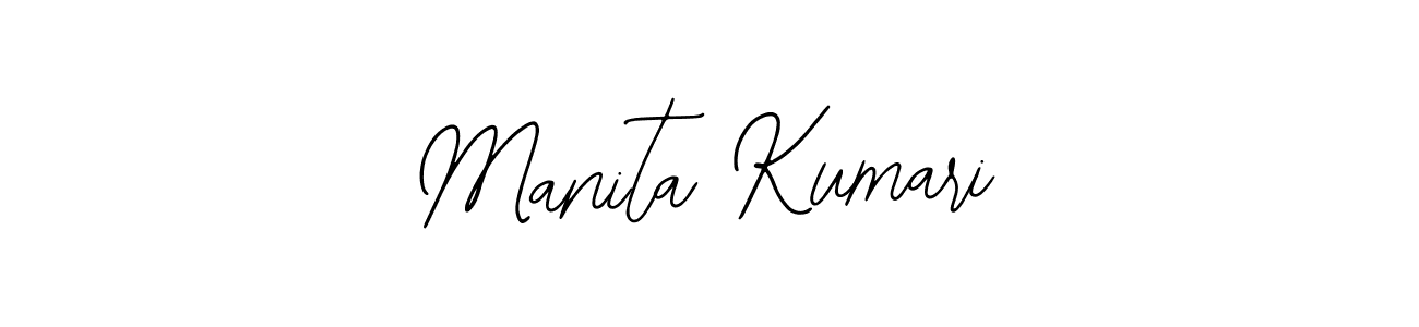 You should practise on your own different ways (Bearetta-2O07w) to write your name (Manita Kumari) in signature. don't let someone else do it for you. Manita Kumari signature style 12 images and pictures png