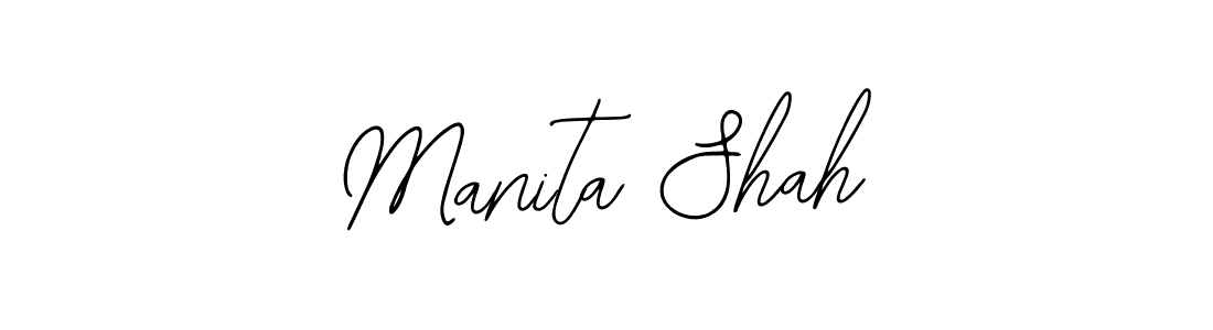Bearetta-2O07w is a professional signature style that is perfect for those who want to add a touch of class to their signature. It is also a great choice for those who want to make their signature more unique. Get Manita Shah name to fancy signature for free. Manita Shah signature style 12 images and pictures png