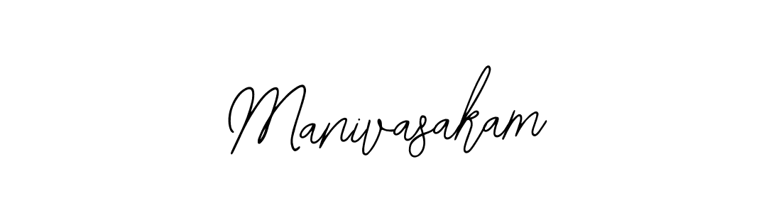 How to make Manivasakam name signature. Use Bearetta-2O07w style for creating short signs online. This is the latest handwritten sign. Manivasakam signature style 12 images and pictures png