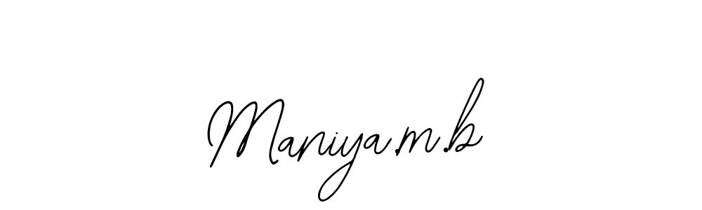 Make a beautiful signature design for name Maniya.m.b. With this signature (Bearetta-2O07w) style, you can create a handwritten signature for free. Maniya.m.b signature style 12 images and pictures png
