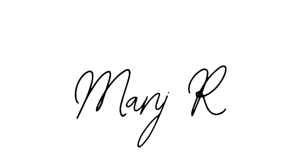 How to make Manj R name signature. Use Bearetta-2O07w style for creating short signs online. This is the latest handwritten sign. Manj R signature style 12 images and pictures png