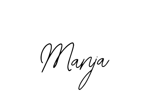 How to make Manja name signature. Use Bearetta-2O07w style for creating short signs online. This is the latest handwritten sign. Manja signature style 12 images and pictures png