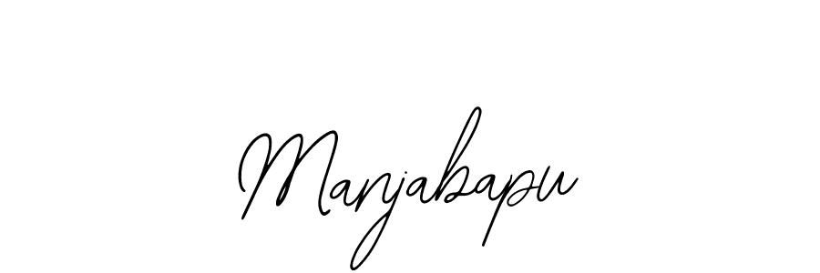 How to make Manjabapu name signature. Use Bearetta-2O07w style for creating short signs online. This is the latest handwritten sign. Manjabapu signature style 12 images and pictures png