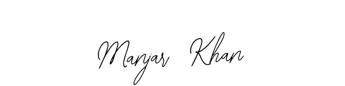 Design your own signature with our free online signature maker. With this signature software, you can create a handwritten (Bearetta-2O07w) signature for name Manjar  Khan. Manjar  Khan signature style 12 images and pictures png