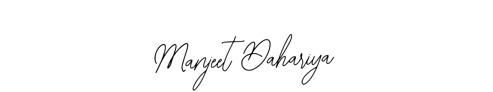 How to make Manjeet Dahariya name signature. Use Bearetta-2O07w style for creating short signs online. This is the latest handwritten sign. Manjeet Dahariya signature style 12 images and pictures png