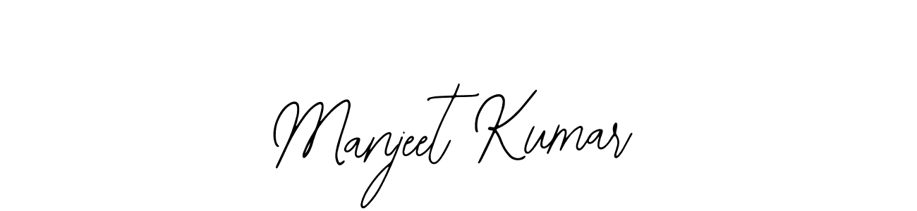 How to make Manjeet Kumar name signature. Use Bearetta-2O07w style for creating short signs online. This is the latest handwritten sign. Manjeet Kumar signature style 12 images and pictures png
