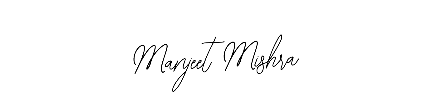 How to make Manjeet Mishra name signature. Use Bearetta-2O07w style for creating short signs online. This is the latest handwritten sign. Manjeet Mishra signature style 12 images and pictures png