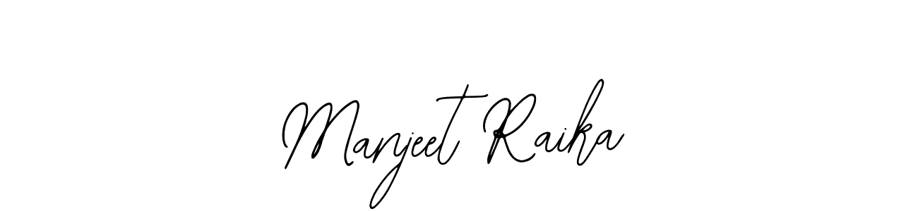 How to make Manjeet Raika name signature. Use Bearetta-2O07w style for creating short signs online. This is the latest handwritten sign. Manjeet Raika signature style 12 images and pictures png