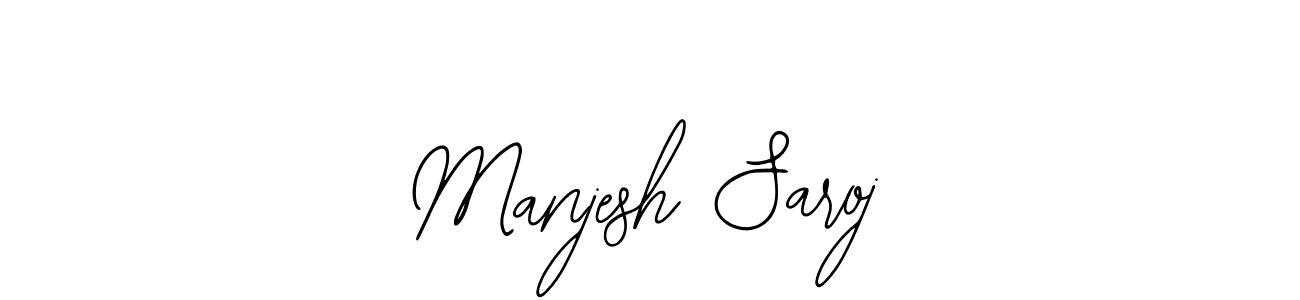 Create a beautiful signature design for name Manjesh Saroj. With this signature (Bearetta-2O07w) fonts, you can make a handwritten signature for free. Manjesh Saroj signature style 12 images and pictures png