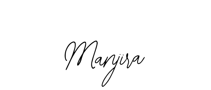 Use a signature maker to create a handwritten signature online. With this signature software, you can design (Bearetta-2O07w) your own signature for name Manjira. Manjira signature style 12 images and pictures png