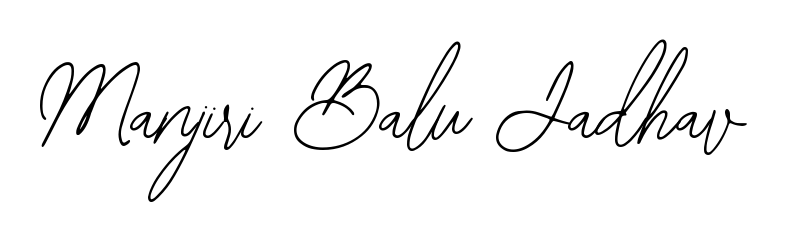 Discover how Manjiri Balu Jadhav looks in an executive cursive font (Bearetta-2O07w). Perfect for legal documents, invoices, and certificates. Manjiri Balu Jadhav signature style 12 images and pictures png