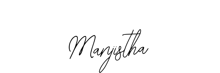 How to make Manjistha name signature. Use Bearetta-2O07w style for creating short signs online. This is the latest handwritten sign. Manjistha signature style 12 images and pictures png