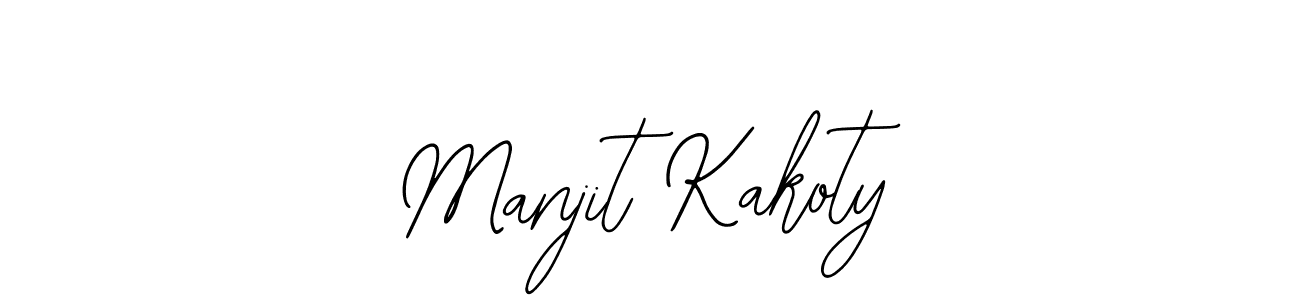 How to make Manjit Kakoty name signature. Use Bearetta-2O07w style for creating short signs online. This is the latest handwritten sign. Manjit Kakoty signature style 12 images and pictures png