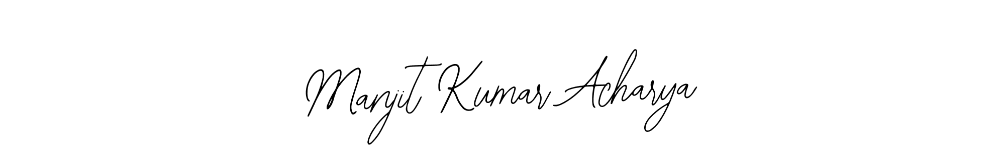 Bearetta-2O07w is a professional signature style that is perfect for those who want to add a touch of class to their signature. It is also a great choice for those who want to make their signature more unique. Get Manjit Kumar Acharya name to fancy signature for free. Manjit Kumar Acharya signature style 12 images and pictures png