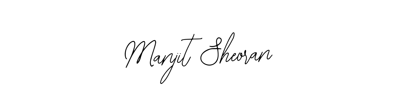 How to make Manjit Sheoran name signature. Use Bearetta-2O07w style for creating short signs online. This is the latest handwritten sign. Manjit Sheoran signature style 12 images and pictures png