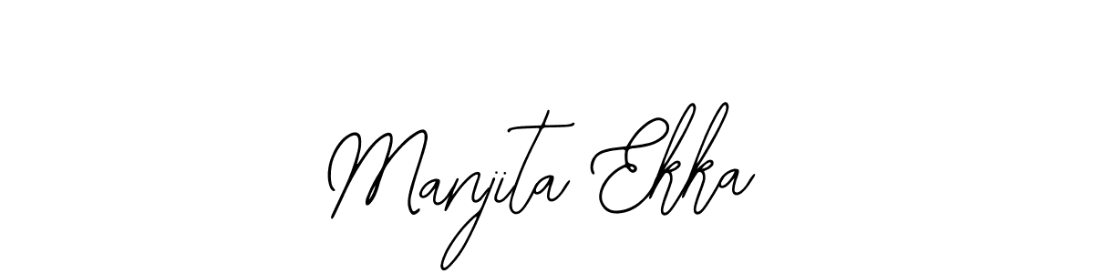 The best way (Bearetta-2O07w) to make a short signature is to pick only two or three words in your name. The name Manjita Ekka include a total of six letters. For converting this name. Manjita Ekka signature style 12 images and pictures png