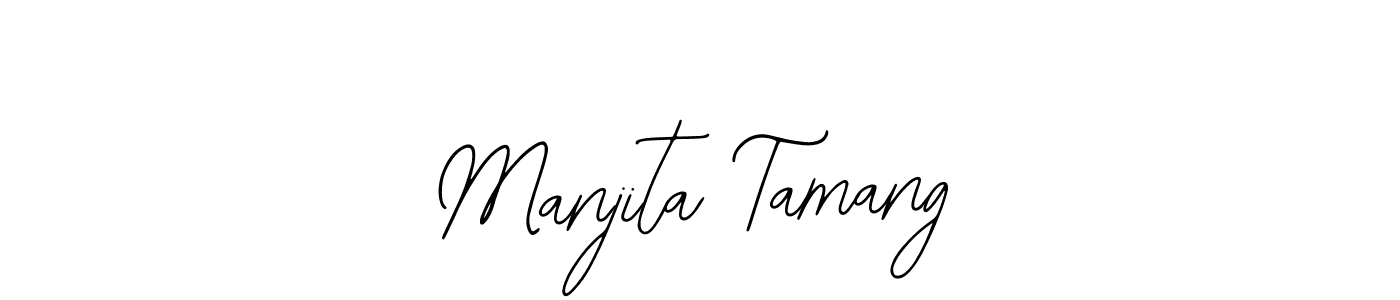 Use a signature maker to create a handwritten signature online. With this signature software, you can design (Bearetta-2O07w) your own signature for name Manjita Tamang. Manjita Tamang signature style 12 images and pictures png