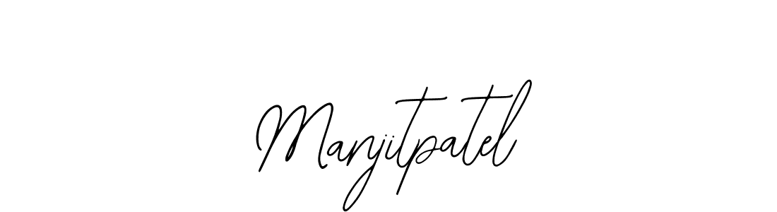 How to make Manjitpatel name signature. Use Bearetta-2O07w style for creating short signs online. This is the latest handwritten sign. Manjitpatel signature style 12 images and pictures png