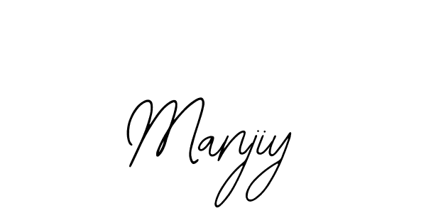 How to make Manjiy name signature. Use Bearetta-2O07w style for creating short signs online. This is the latest handwritten sign. Manjiy signature style 12 images and pictures png