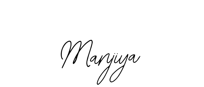 Design your own signature with our free online signature maker. With this signature software, you can create a handwritten (Bearetta-2O07w) signature for name Manjiya. Manjiya signature style 12 images and pictures png