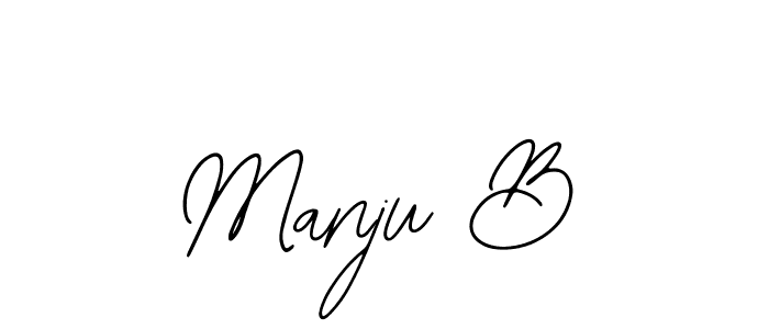 Make a beautiful signature design for name Manju B. With this signature (Bearetta-2O07w) style, you can create a handwritten signature for free. Manju B signature style 12 images and pictures png