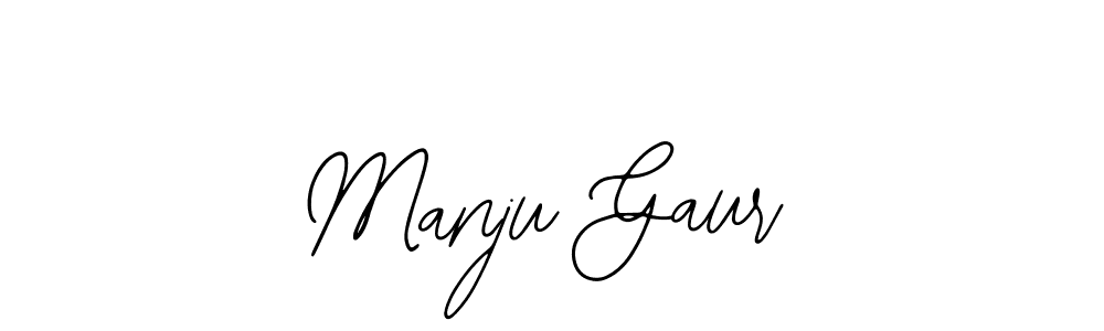 if you are searching for the best signature style for your name Manju Gaur. so please give up your signature search. here we have designed multiple signature styles  using Bearetta-2O07w. Manju Gaur signature style 12 images and pictures png