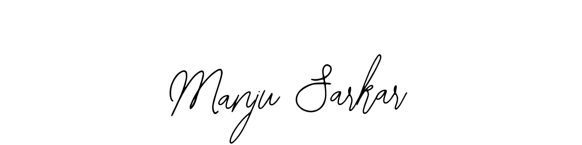 How to make Manju Sarkar name signature. Use Bearetta-2O07w style for creating short signs online. This is the latest handwritten sign. Manju Sarkar signature style 12 images and pictures png