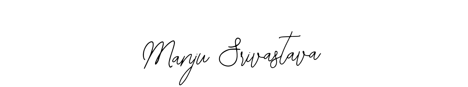 How to make Manju Srivastava name signature. Use Bearetta-2O07w style for creating short signs online. This is the latest handwritten sign. Manju Srivastava signature style 12 images and pictures png