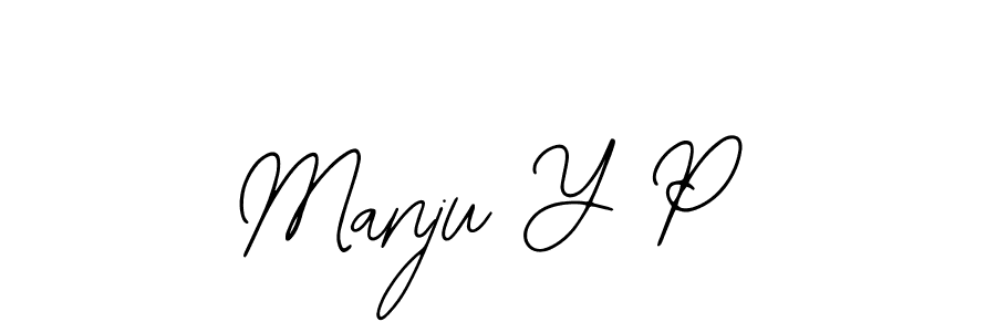 Manju Y P stylish signature style. Best Handwritten Sign (Bearetta-2O07w) for my name. Handwritten Signature Collection Ideas for my name Manju Y P. Manju Y P signature style 12 images and pictures png