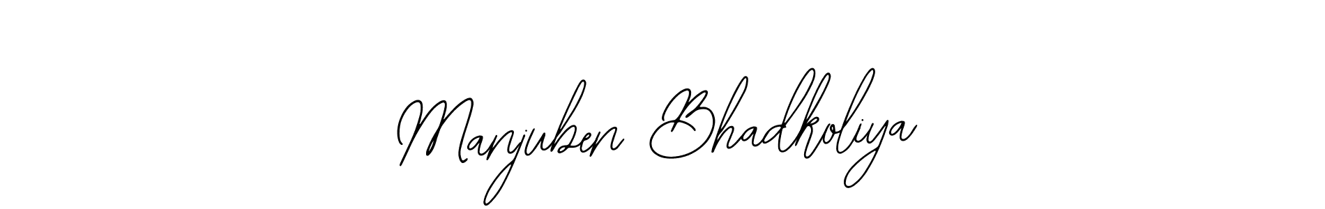 Design your own signature with our free online signature maker. With this signature software, you can create a handwritten (Bearetta-2O07w) signature for name Manjuben Bhadkoliya. Manjuben Bhadkoliya signature style 12 images and pictures png