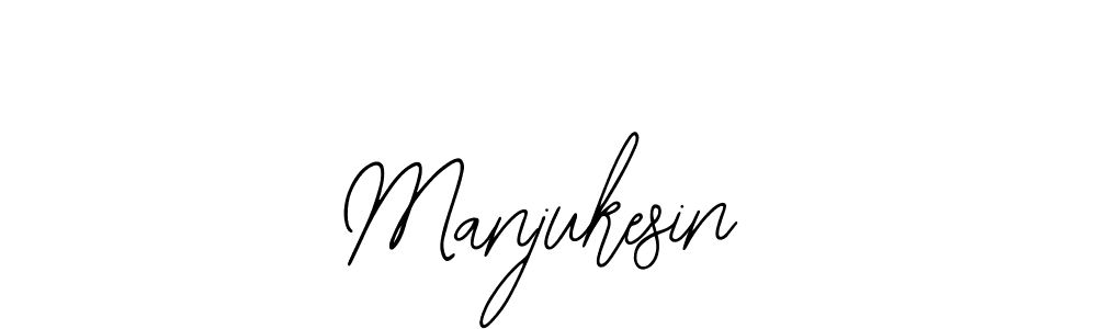 How to make Manjukesin name signature. Use Bearetta-2O07w style for creating short signs online. This is the latest handwritten sign. Manjukesin signature style 12 images and pictures png