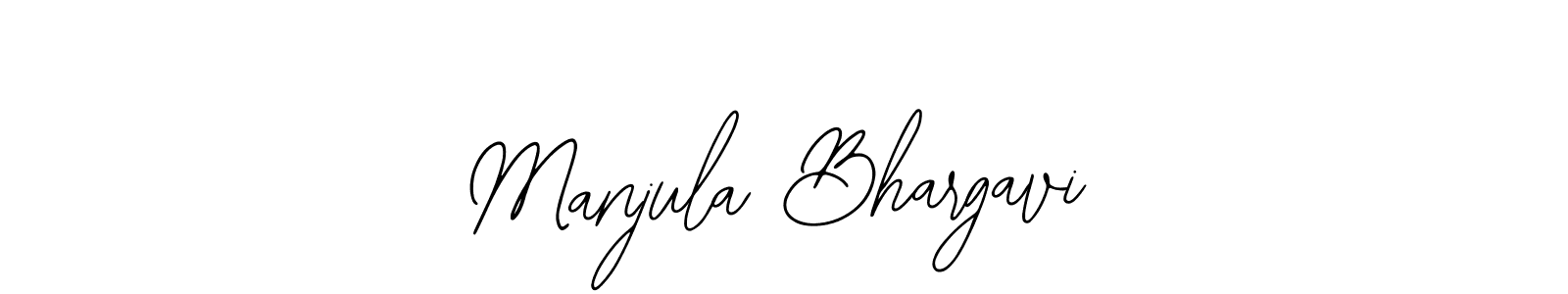 Use a signature maker to create a handwritten signature online. With this signature software, you can design (Bearetta-2O07w) your own signature for name Manjula Bhargavi. Manjula Bhargavi signature style 12 images and pictures png