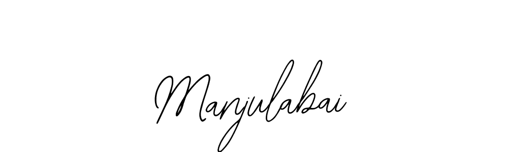 You should practise on your own different ways (Bearetta-2O07w) to write your name (Manjulabai) in signature. don't let someone else do it for you. Manjulabai signature style 12 images and pictures png