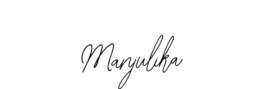 if you are searching for the best signature style for your name Manjulika. so please give up your signature search. here we have designed multiple signature styles  using Bearetta-2O07w. Manjulika signature style 12 images and pictures png