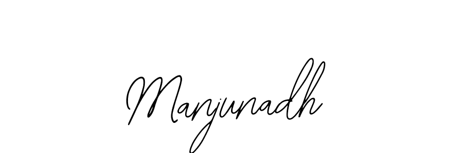 You should practise on your own different ways (Bearetta-2O07w) to write your name (Manjunadh) in signature. don't let someone else do it for you. Manjunadh signature style 12 images and pictures png