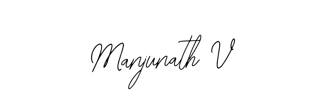 Make a beautiful signature design for name Manjunath V. With this signature (Bearetta-2O07w) style, you can create a handwritten signature for free. Manjunath V signature style 12 images and pictures png