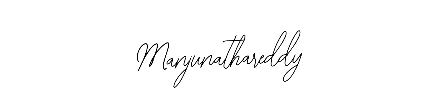 How to make Manjunathareddy name signature. Use Bearetta-2O07w style for creating short signs online. This is the latest handwritten sign. Manjunathareddy signature style 12 images and pictures png