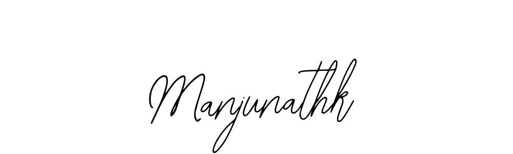 How to make Manjunathk name signature. Use Bearetta-2O07w style for creating short signs online. This is the latest handwritten sign. Manjunathk signature style 12 images and pictures png