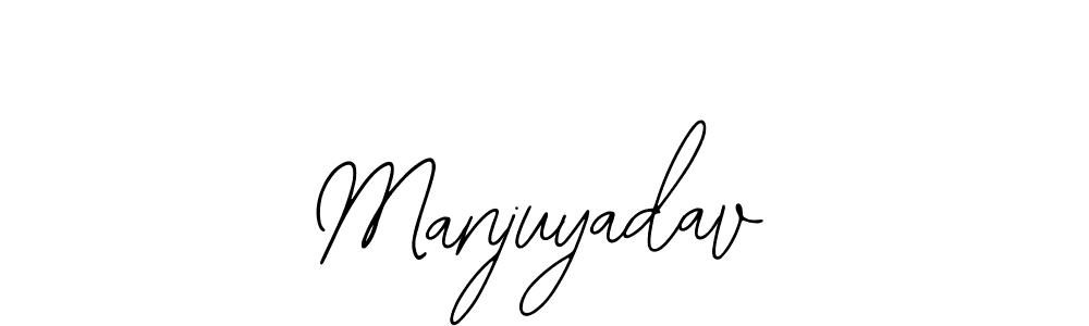 Design your own signature with our free online signature maker. With this signature software, you can create a handwritten (Bearetta-2O07w) signature for name Manjuyadav. Manjuyadav signature style 12 images and pictures png