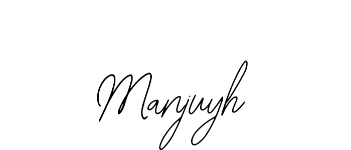 How to make Manjuyh name signature. Use Bearetta-2O07w style for creating short signs online. This is the latest handwritten sign. Manjuyh signature style 12 images and pictures png