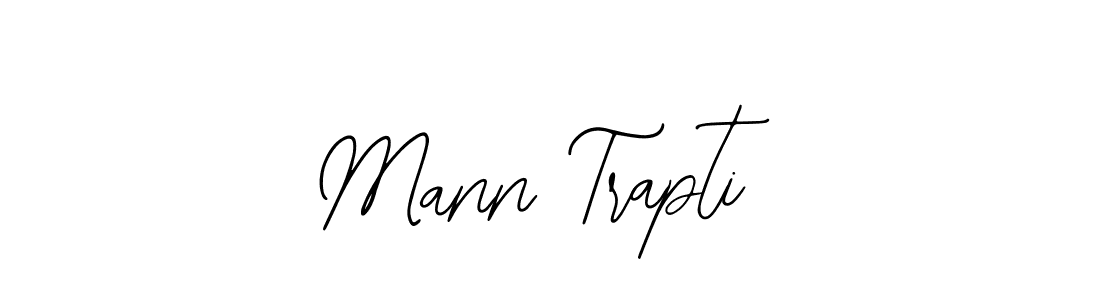How to make Mann Trapti name signature. Use Bearetta-2O07w style for creating short signs online. This is the latest handwritten sign. Mann Trapti signature style 12 images and pictures png