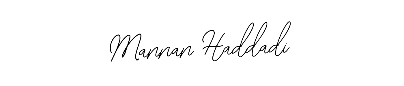 How to make Mannan Haddadi name signature. Use Bearetta-2O07w style for creating short signs online. This is the latest handwritten sign. Mannan Haddadi signature style 12 images and pictures png