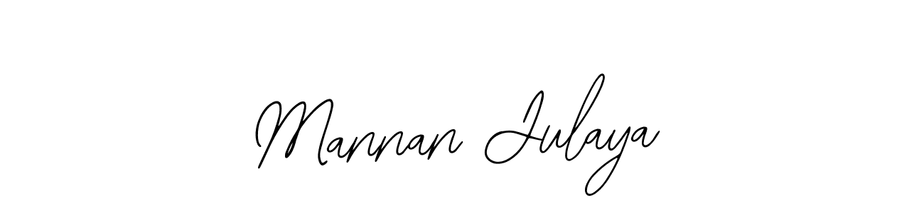 How to make Mannan Julaya name signature. Use Bearetta-2O07w style for creating short signs online. This is the latest handwritten sign. Mannan Julaya signature style 12 images and pictures png