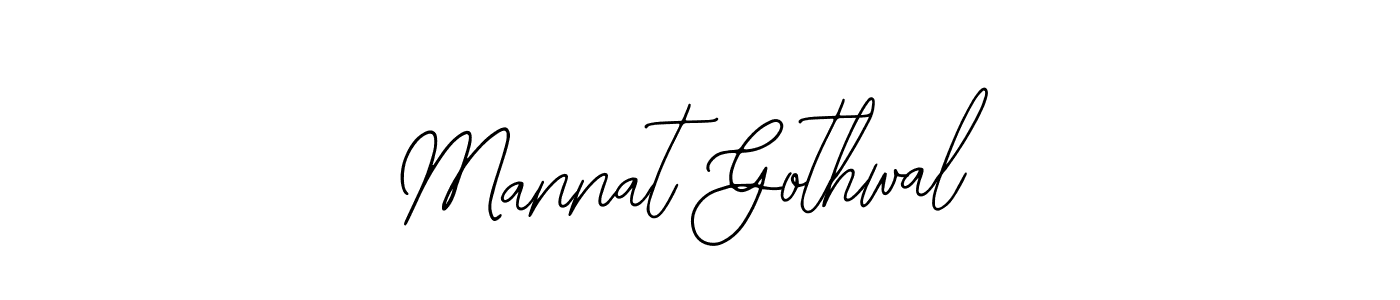 Similarly Bearetta-2O07w is the best handwritten signature design. Signature creator online .You can use it as an online autograph creator for name Mannat Gothwal. Mannat Gothwal signature style 12 images and pictures png