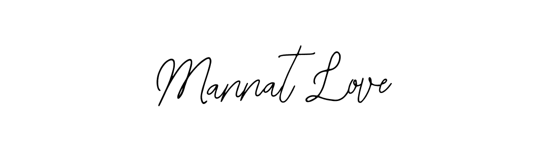 How to make Mannat Love name signature. Use Bearetta-2O07w style for creating short signs online. This is the latest handwritten sign. Mannat Love signature style 12 images and pictures png